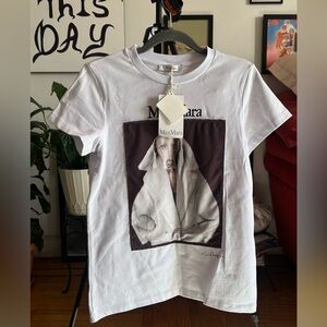 Max Mara White Graphic T-Shirt